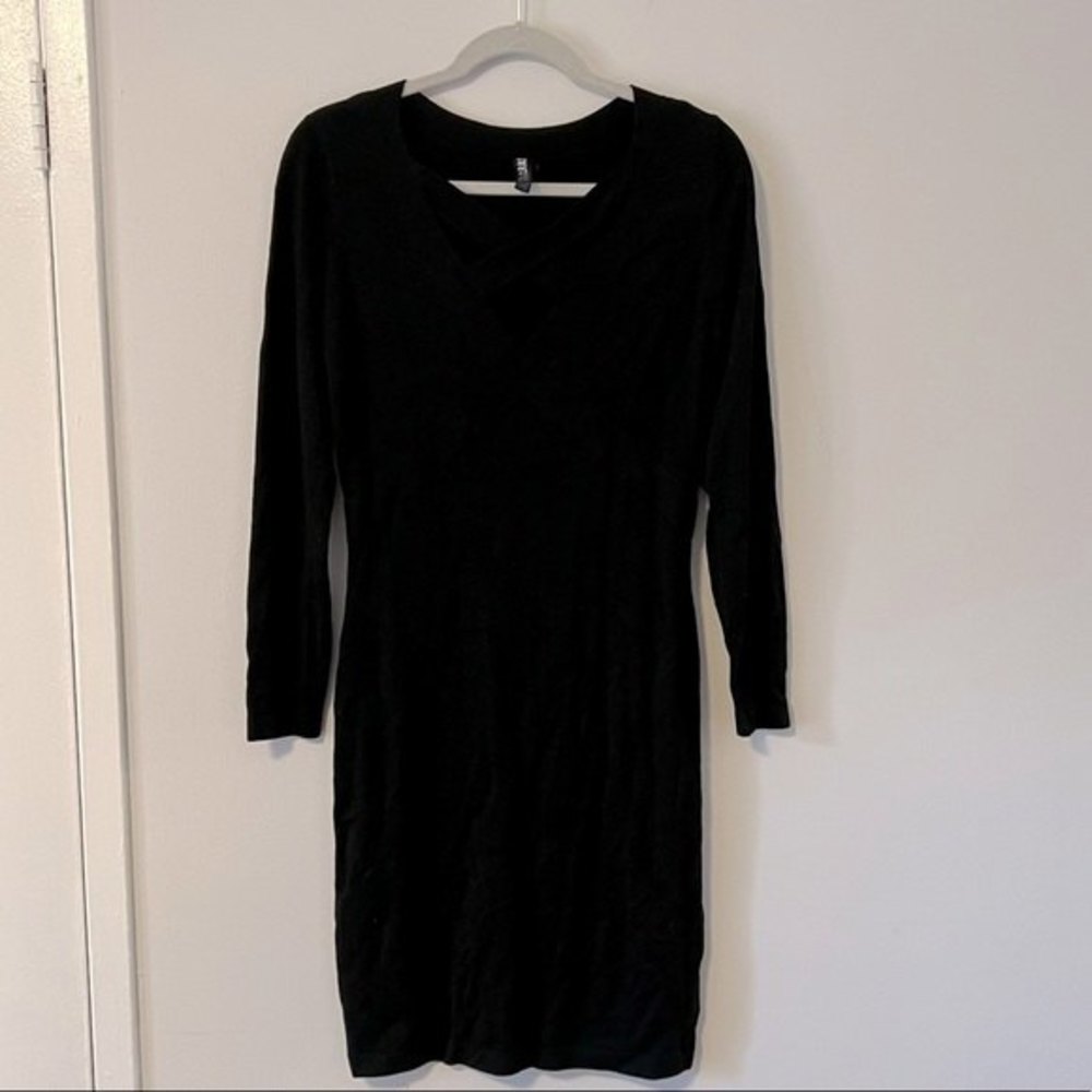 YOANA BARASCHI ‘City of Lights’ X-rated Sweater Bodycon Black Dress in Size L